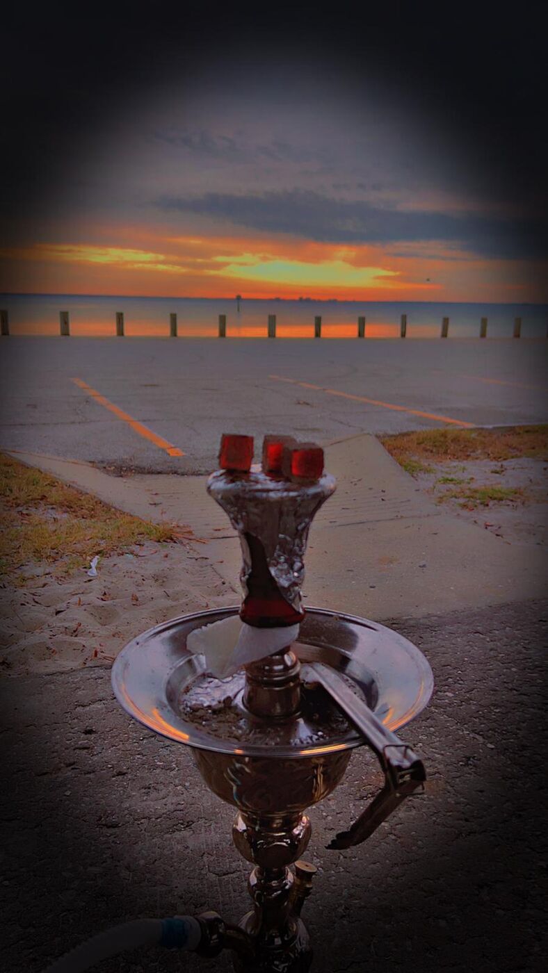 Hookah at sunset